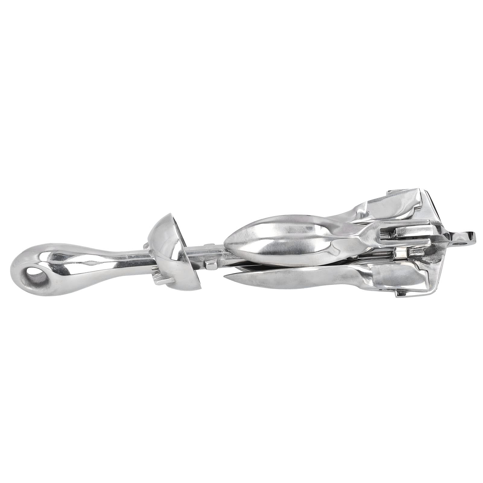 Naroote Ancre de Bateau Pliante de 3,3 LB, Grappin Compact en Acier Inoxydable pour Bateaux Marins, Canots Gonflables 316