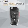 Aupoko Keyless Entry Remote Key, 3 Buttons Replacement Key Shell Case, Compatible with for A3 A4 A6 A8 TT Q7 S6 Quattro, Replace for MYT8Z0837231, 4D0837231E, 4D0837231P, MYT-4073A Remote Key Case