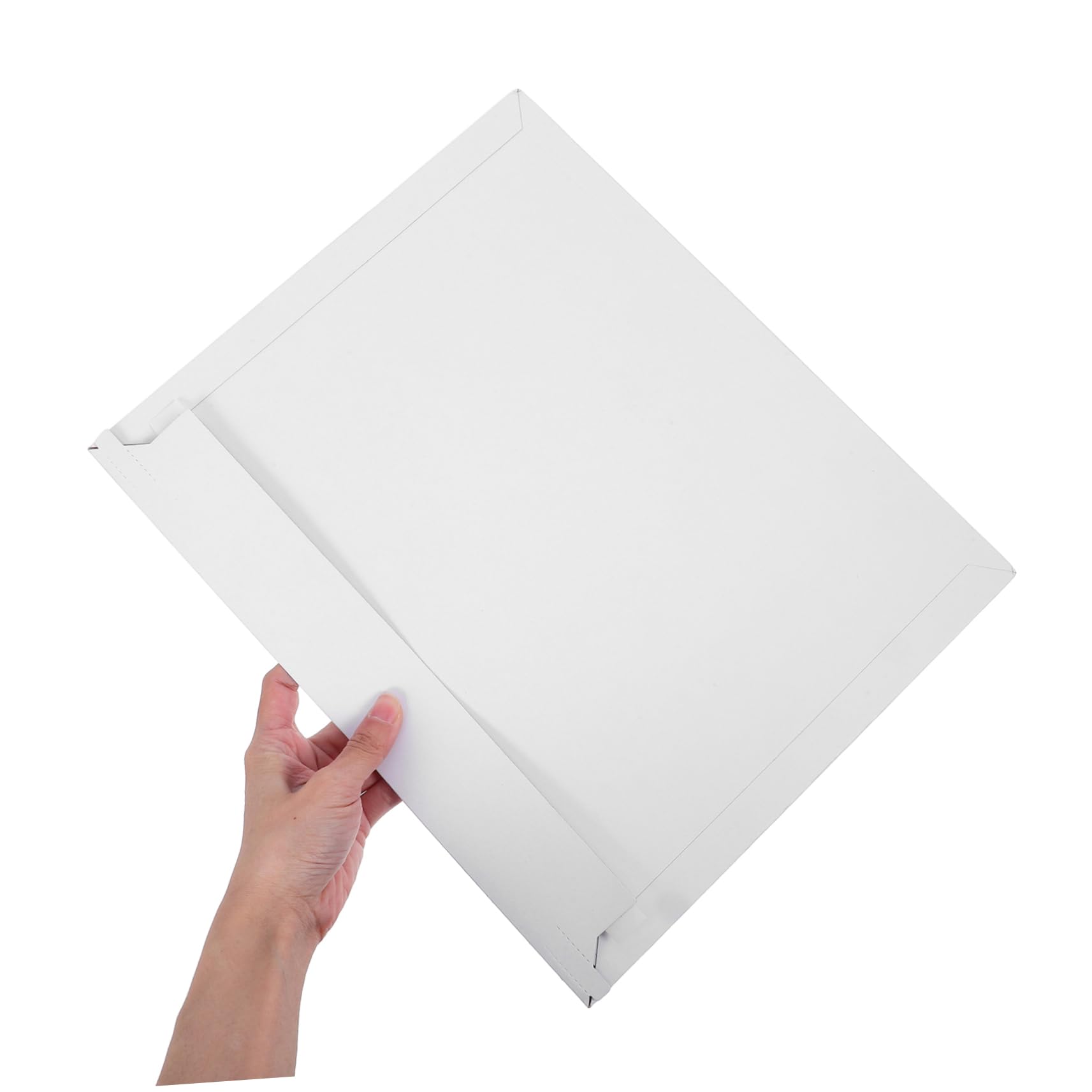 Angoily 20pièces Enveloppes Expédition Rigides Blanches pour Documents Enveloppes Cartonnées Plates avec Rabat Auto-adhésif pour Envoi de Photos Certificats et Petits Objets