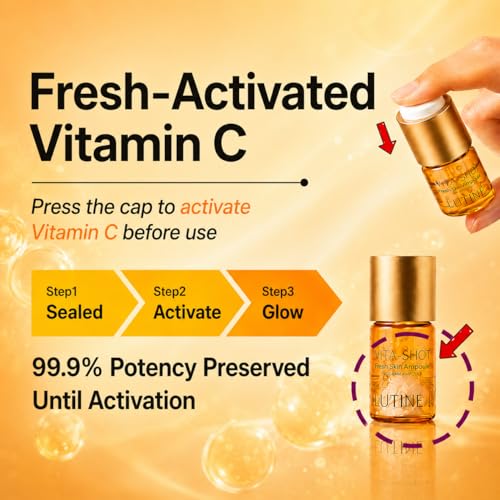 Image of Vita-Shot Vitamin C Ampoule - Fresh-Activated Vitamin Face Serum with Ectoine & Glycoin, Korean Skincare Ampoule (VITA-SHOT-Complete Set)