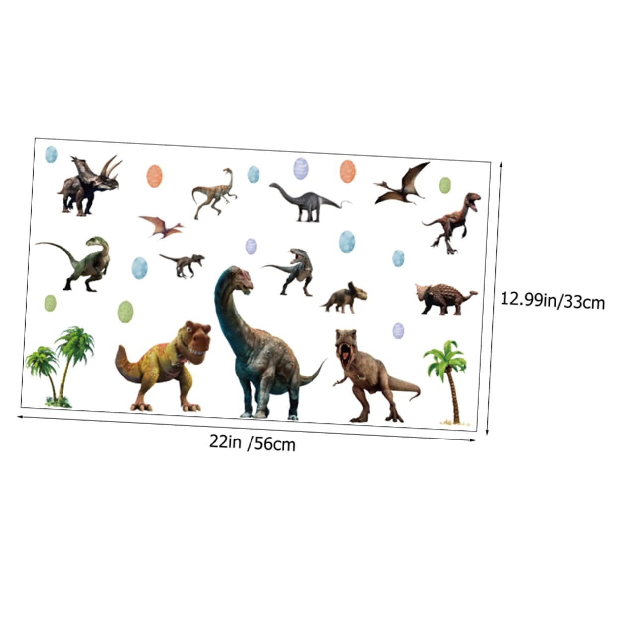 VICASKY 3sets Adesivi Murali Dinosauri Luminosi Stickers Decorativi Autoadesivi Per Camerette Salotto e Nursery Facili Da Rimuovere Residui