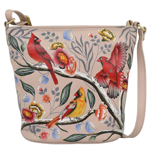 Anuschka Women's Original Hand-Painted Genuine Leather Bucket Tote Bag