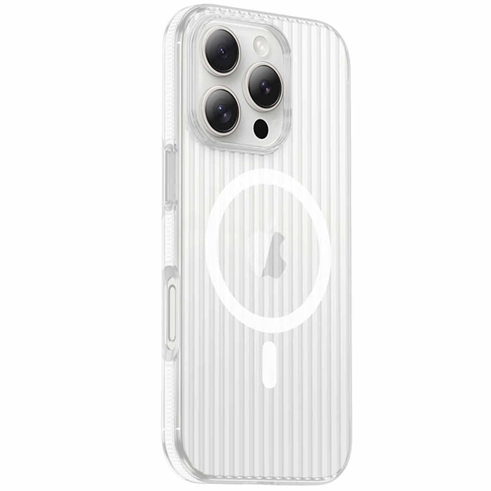 Case for iPhone 16 Pro Max/16 Pro/16 Plus/16, Military-Grade Protection with Anti-Slip Silicone Grip, Compatible with MagSafe,White,16