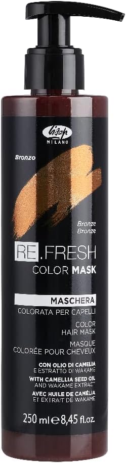 Lisap ReFresh Mask BRONZE Conditioner-masker met kleur voor de verzorging van haar en voor het oppeppen van kastanjebruin