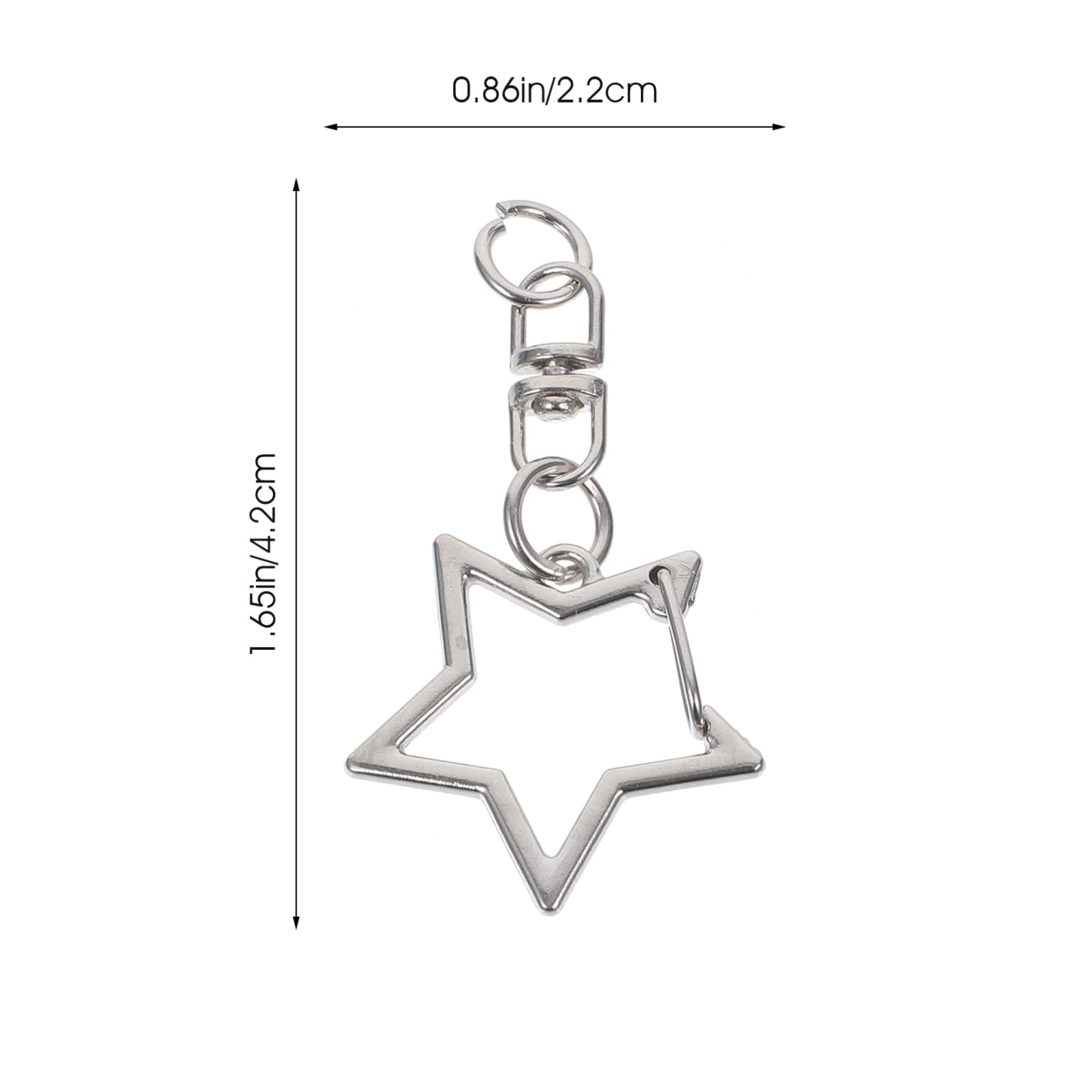 DOITOOL 60Pcs Metal Star Shaped Keychain Clips Swivel Lobster Clasp Snap Hooks for DIY Crafts Keychains Lanyards and Pet Collars Versatile Hanging Buckles for Home Office