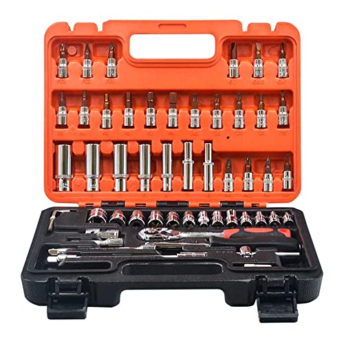 Image of JPT Heavy Duty Socket Hex End Wrench Set (53Pcs) | 1 /4'' Drive Box Spanner | For Repairing Work, DIY, Auto Repairs Car & Bike