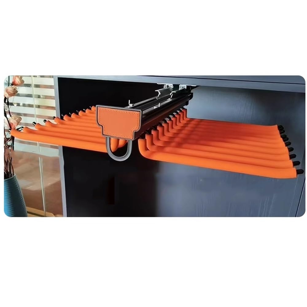 Extendable Pants Rack Hanger Bar for Closet, 18 Arms Jean Hangers, Space-Saving Wardrobe Pants Organizer, Versatile Pull-Out Design for Efficient Storage (Color: C, Size: 41cm)