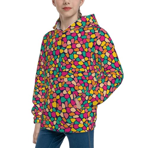 Mosaic Ornament Kid Hoodies Boys Sweatshirts Girls Pullover with Pocket2