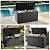 MAIUSCOLI Waterproof Outdoor Storage Box, 125 Gallon Lockable Deck Box, UV-Resistant Outside Storage Bin with Hydraulic Lid for Patio Furniture, Cushion Organizer, Garden Tool, Pool Accessories, Black