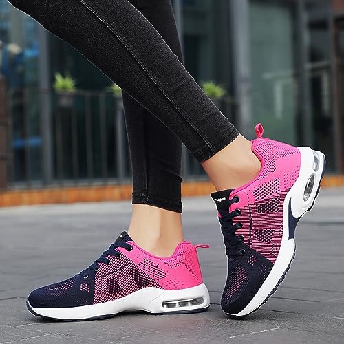 Image of Padgene Womens Sneakers Air Cushion Running Shoes Lightweight Tennis Walking Shoes Mesh Breathable Gym Work Fashion Sneakers Athletic Comfortable Casual