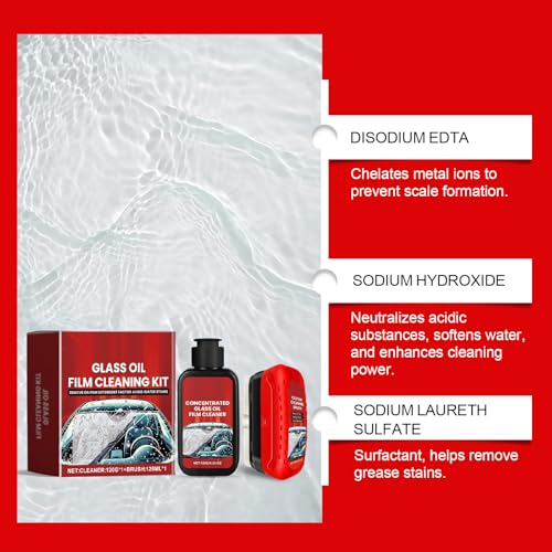 Automotive Oil Film Cleaning Brush, Ölabweisende Folie für Autoscheiben, Ölfilmentferner Autoglas, Einteiliger Scheibenreiniger Auto, Auto-Reinigungsbürste mit Ölfilm-Reiniger, 04