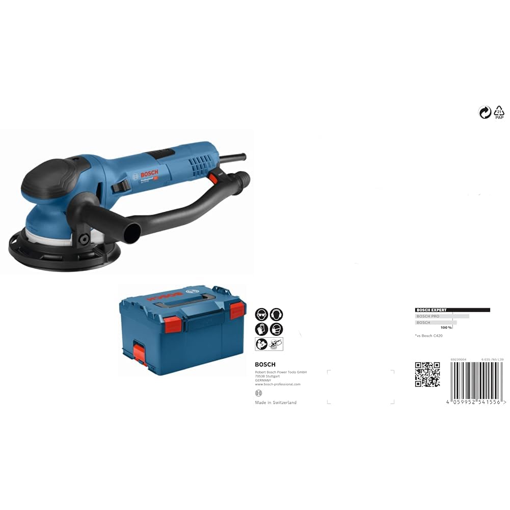 Bosch Professional: szlifierka mimośrodowa GET 75-150 750 W & Bosch Professional 5 x papier ścierny Expert C470
