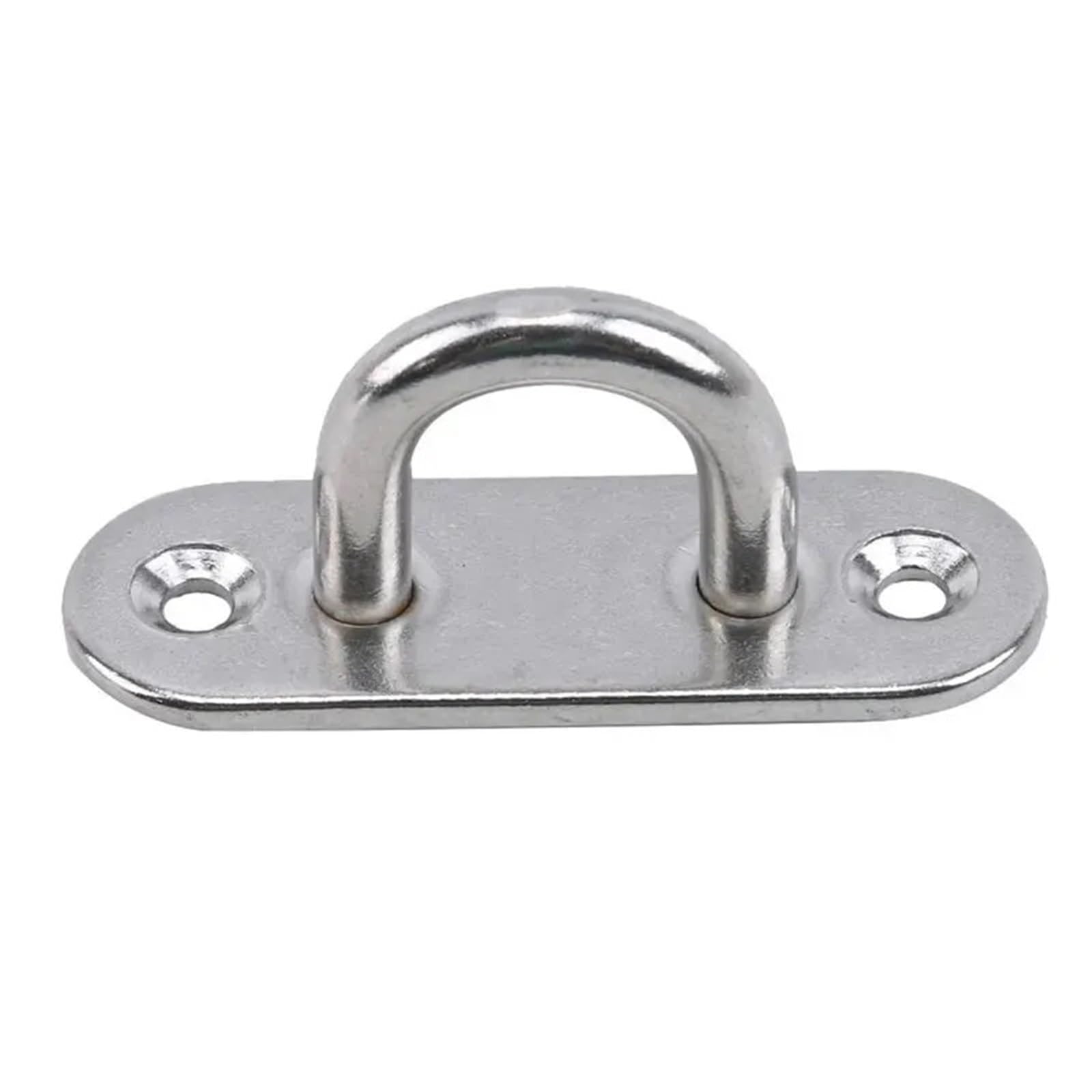 Ucygor M6 Eye Plate 6Pcs Boat Yacht Fixing Buckle Stainless Steel Eye Plate Oblong Pad Plates Ceiling Wall Mount Hook D Design Shape For Wall Ceiling Hanging(M6)