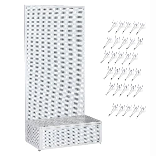 Présentoir grillagé mobile sur pied pour magasin et stockage d'outils