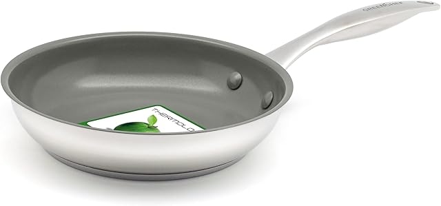 GreenChef Profile Plus Non-Stick 20cm Frying Pan, Stainless Steel, PFAS Free, Silver