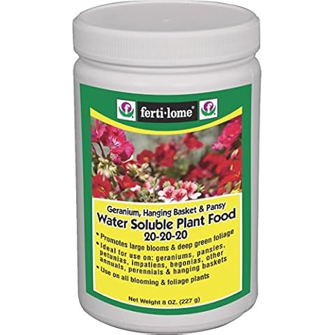 Voluntary Purchasing Group 10728 Fertilome Geranium Hanging Plant and Pansy Water Soluble Plant Food Fertilizer, 8-Ounce Cover