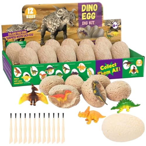 KFDDRN Dinosaure Jouet, Oeuf Dinosaure Enfant 4 5 6 7 8 9 10 Ans, Oeuf Dinausore a Eclore dans l'eau Dino Egg Figurines Garcon Jouet