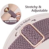Galaxy Watch 7/6/5/4/FE Strap 40mm 44mm,Braided Band for Samsung Galaxy Watch 4/6 Classic Straps 47mm 43mm 46mm 42mm/5 pro 45mm Women/Men,One Click No Gap Stretchy Elastic Nylon Sport Loop,4 Pack - Image 3