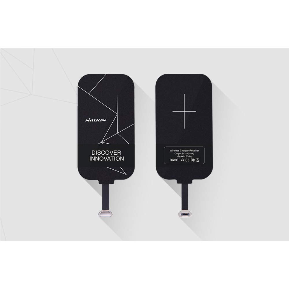 Nillkin Magic Tag Converts Any Phone for Qi Enabled Wireless Charger Charging Enabled Device Micro USB Narrow Side Downward Receiver Charging Point Phones Only Black Color