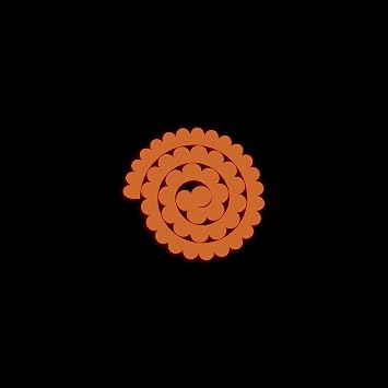 Geometric Swirl Spiral Pattern Style 4 Glow in The Dark Sticker Decal for Phone Tablet Laptop Car Truck Window | 3" Sticker | Orange