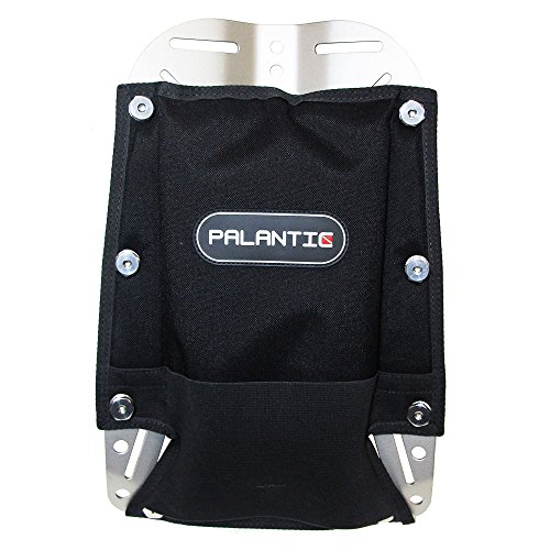 Palantic Scuba Tech Diving Stainless Steel Backplate with Pad and 8 Bookscrews Combo, Silver