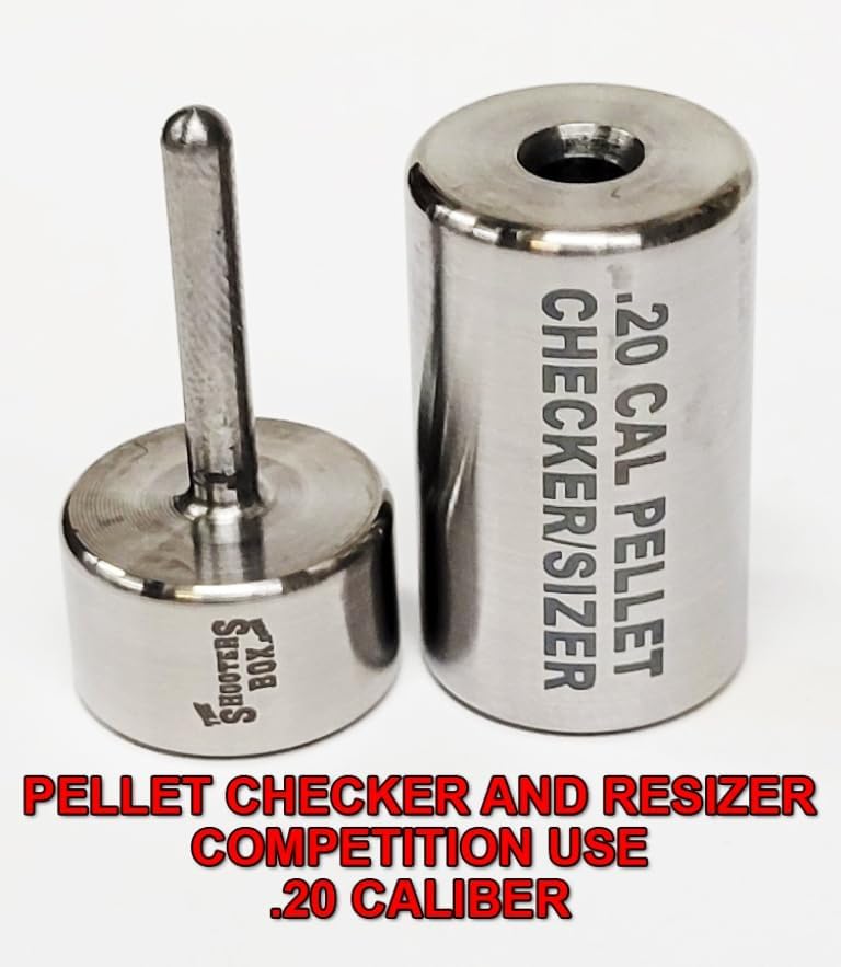 Miniatura 2 de The Shooters Box Pellet ResizerChecker .20 Cal - Medidor de troqueles de prensa manual - Acero inoxidable - Fabricado en Estados Unidos
