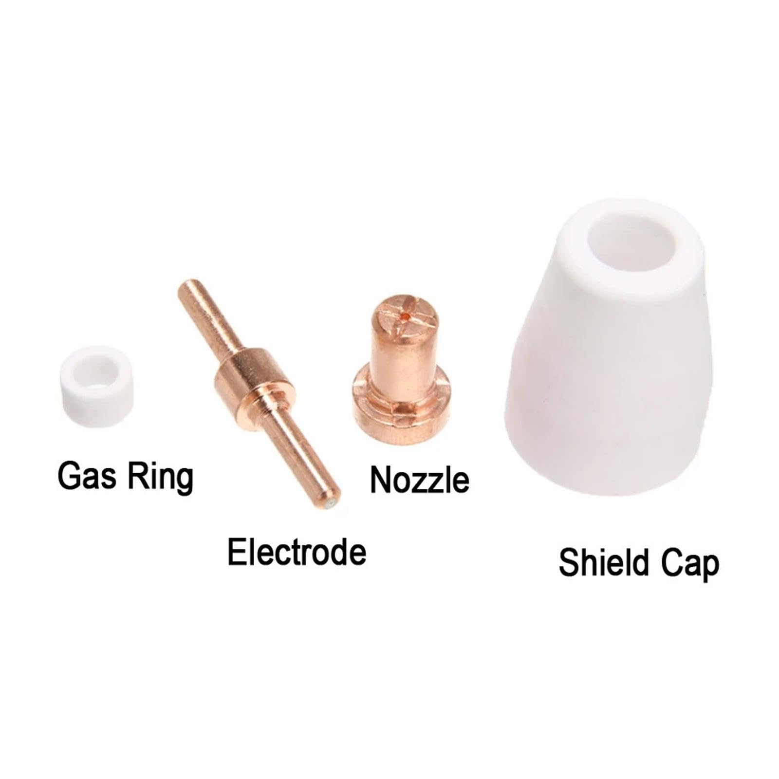65 Pieces Of Plasma Cutter Tip Electrode Nozzle Kit, PT31 Cutting 30 40 50