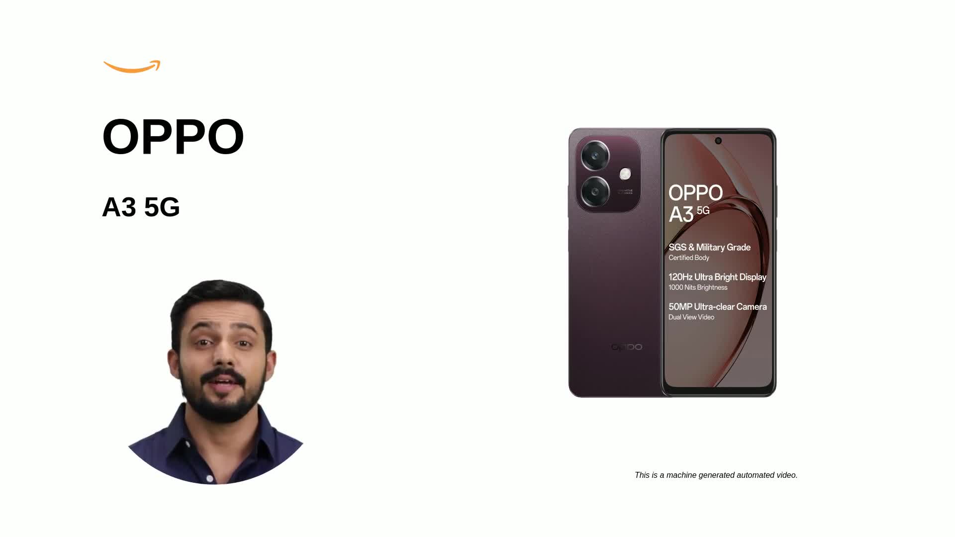 Refurbished) OPPO A3 5G (Nebula Red, 6GB RAM, 128GB Storage