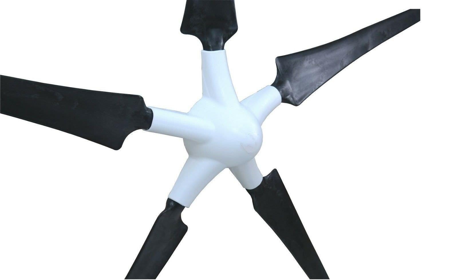 Alas horizontales de 107 cm de largo, 5 hojas, 225 cm de diámetro, mezcla de plástico y fibra de vidrio, para aerogeneradores pequeños