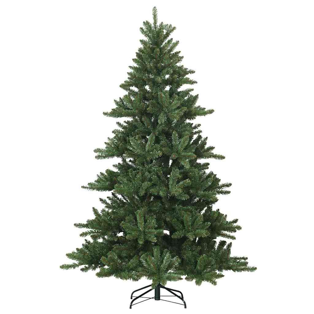 Árbol de Navidad artificial plegable verde de 180 cm con 766 puntas de PVC, soporte de acero, plegable para salón, balcón, terraza, interior y exterior protegido, decoración festiva