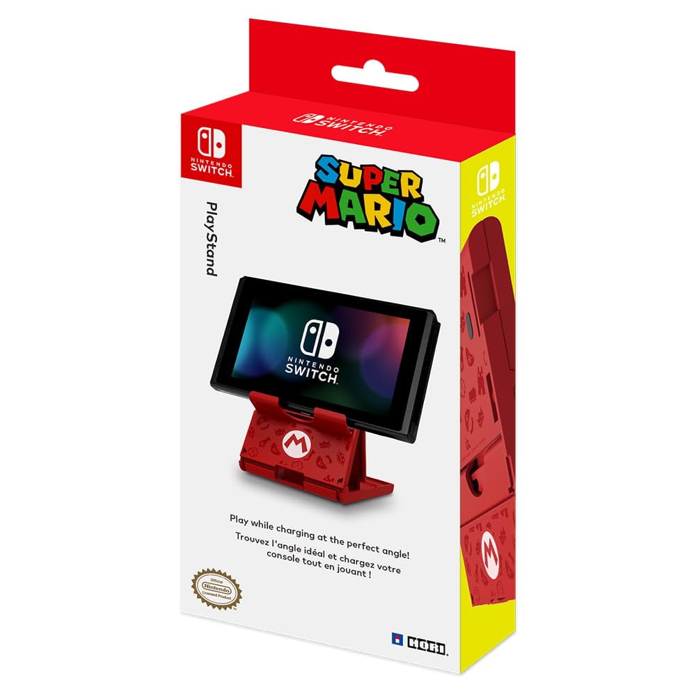 HORI PlayStand (Mario) Faltbarer Ständer für Nintendo Switch - Offiziell Lizenziert