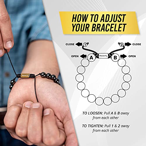 MagnetRX® Bracciale Magneticoin Ematite - Elegante...