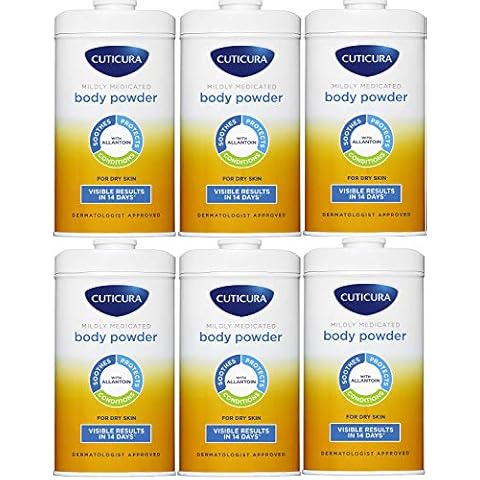 6 x Cuticura Mildly Medicated Talcum Powder 150g Cover