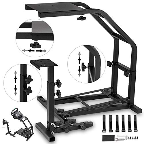 Vevor LOGITECH G29, G27 AND G25 Racing Simulator Cockpit Height Adjustable Racing Wheel Stand thumb #2