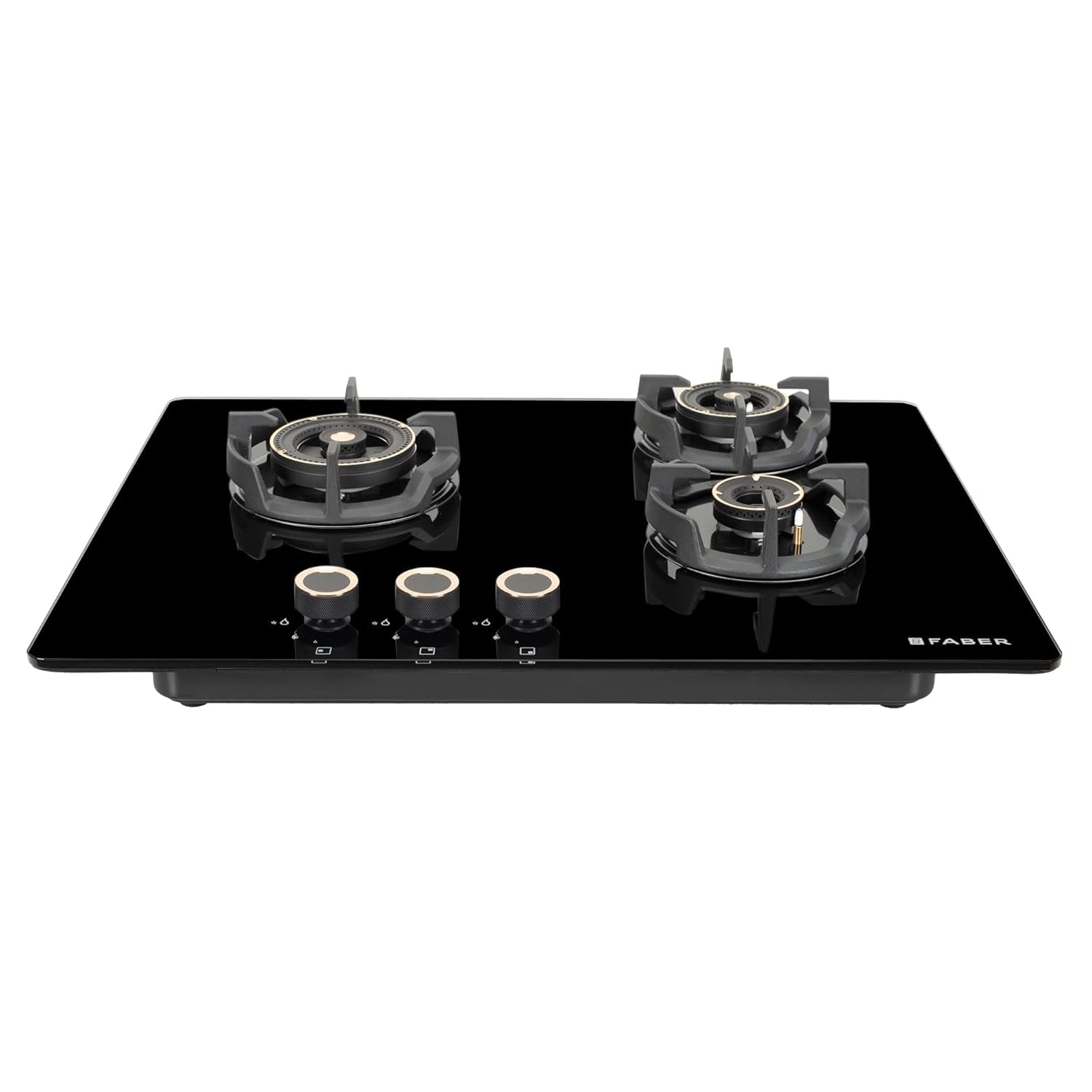 Faber 70Cm 3 Burner Hybrid Hob/Cooktop|Auto Ignition|Brass Burners|Cast Iron Pan Support|Glass Matt Finish|Metal Knob|1 Year Comprehensive Warranty,5 Year on Glass&Valves|HOB EXPERIA HT703 BR AL AI IN-picture-17