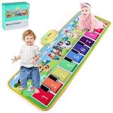 Floor Piano Mat for Toddlers,Baby Kids Sensory Educational Music Dancing Carpet,Animal Sounds Blanket,Farm Touch Musical Playmat,Christmas Birthday Learning Toys for 1 2 3 4 5 Years Old Boy Girl Gifts