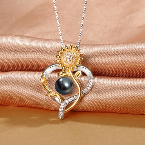 Anniversary Birthday Gifts for Wife Necklace for Women Jewelry Tahitian Black Pearl Necklace Valentine's Christmas Day Mothers Day Build Your Mom Wife Girlfriend Best Gifts for Women2