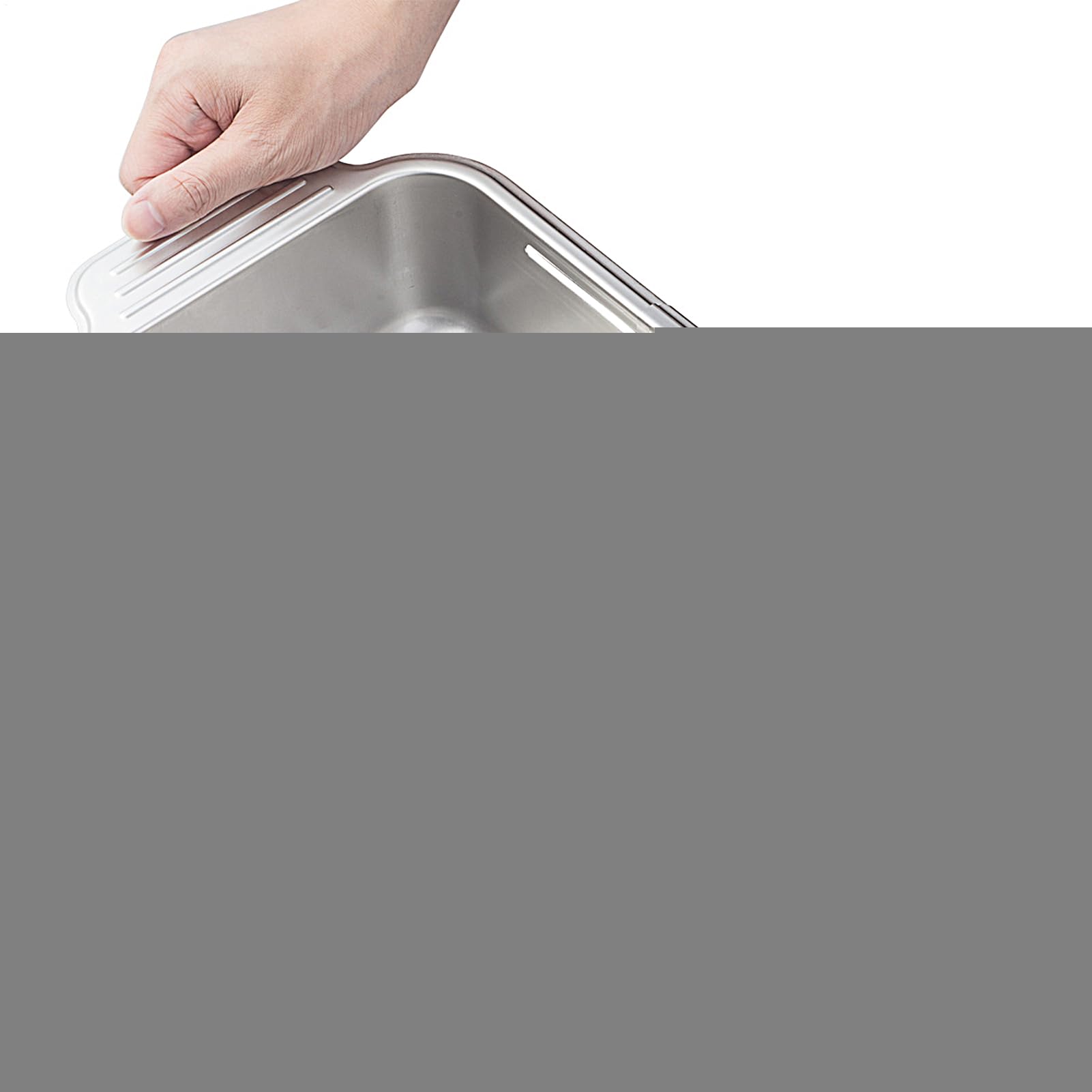 Escurridor De Platos sobre Fregadero Colador Extensible Ahorra Espacio