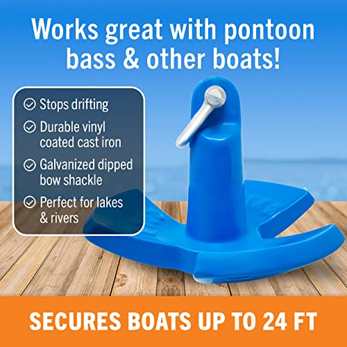 Image of River Anchor 20 lb for Boats Up to 24 Ft, Vinyl Coated Cast Iron Mushroom