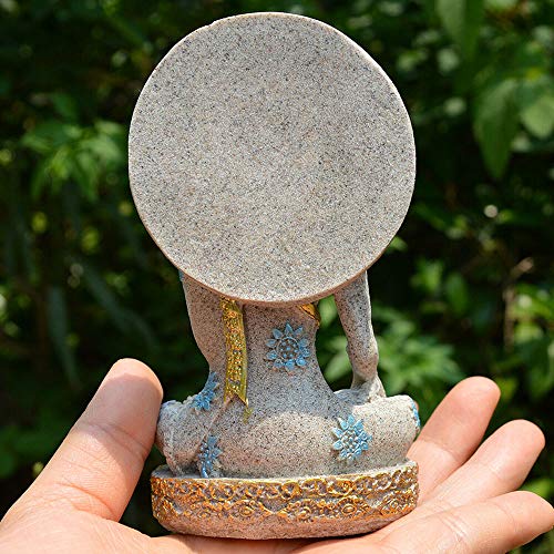 Estatua Buda Thai de Resina y Piedra de 12 cm miniatura 6