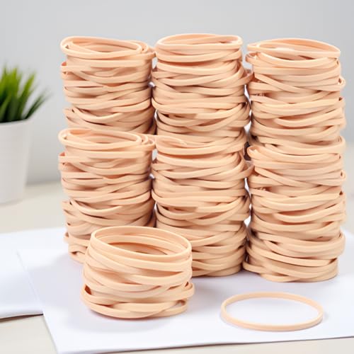 AMUU Rubber Bands Beige Size #33 200Pcs For Office home Supply File Folder Strong Elastic image 5
