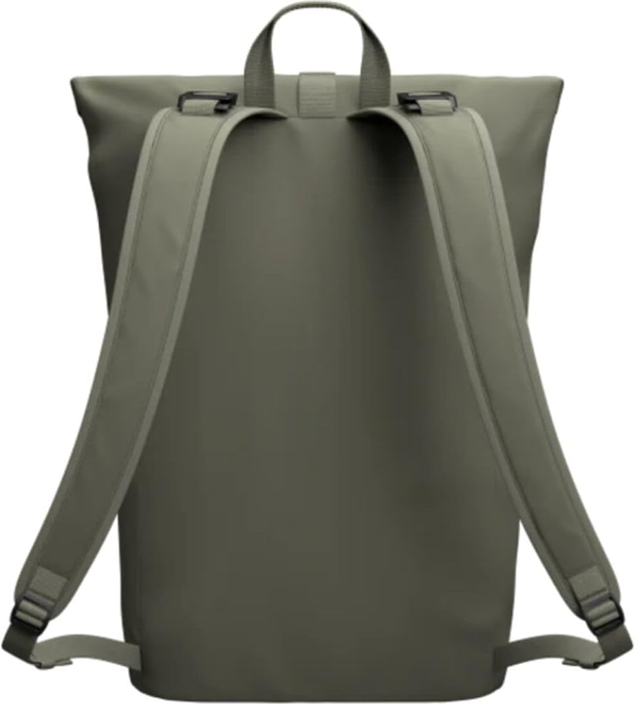 Db Journey Essential Backpack - Lightweight, Durable Rolltop Backpack with Laptop Compartment for Work, and Gym, Travel with Roller Bag Attachment, 12L - Moss Green - Image 4