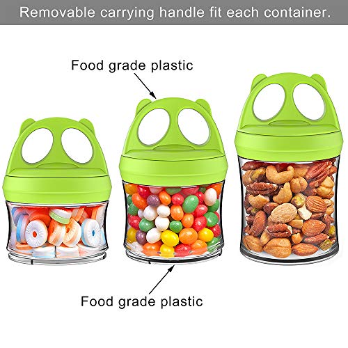 Image of SELEWARE Green Stackable Snack Containers for Kids Toddlers Adults, 28oz