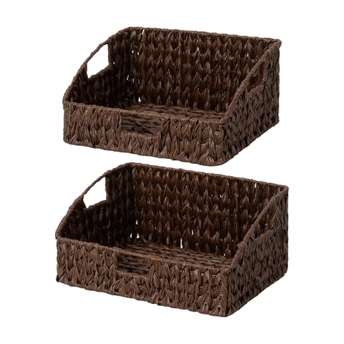 GRANNY SAYS Wicker Storage Basket for Shelves, Wicker Basket with