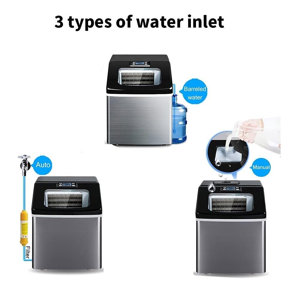 Ice Maker, Ice Maker Nugget Ice for Home with Automatic Shutoff 24 Ice Cubes Per 8-15 Mins Portable Ice Makers