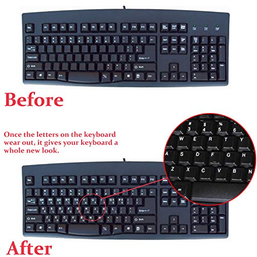 KEANBOLL 2PCS Stickers Transparentes para Teclado Inglés miniatura 4