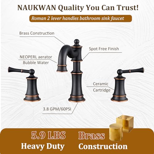 Bathroomsinkfaucetromanstlyerotatedspoutvanitybasinfaucets3hole2handle8inchwidespreaddeckmountbrassfaucetforsinkwithoverflowpopupdrainoilrubbedbronzenl2204orb  Urban Country Home Decor Bathroom sink faucet roman stlye rotated spout vanity basin faucets 3 hole 2 handle 8 inch widespread deck mount brass faucet for sink with overflow pop up drain oil rubbed bronze nl2204 orb  urban country home decor
