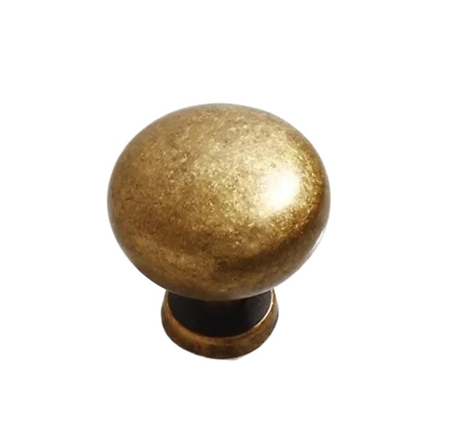 Rugaikerba 6625 Single-Hole Drawer Knobs, Zinc Alloy, Vintage Brass Finish