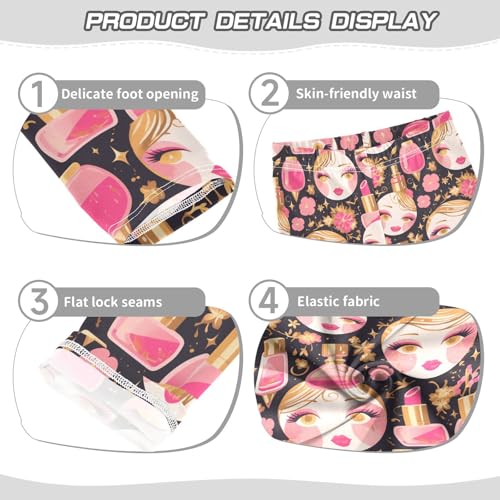 Beauty Cosmetics Pattern Kids Baby Girls Legging Soft High Waisted Sweatpants Sports3