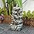 FountJoy Outdoor Indoor Bird Water Fountain 5-Tier Cascading Rock Waterfall with LED Lights Freestanding Resin Water Feature for Patio, Deck, Porch, Backyard or Home Decor